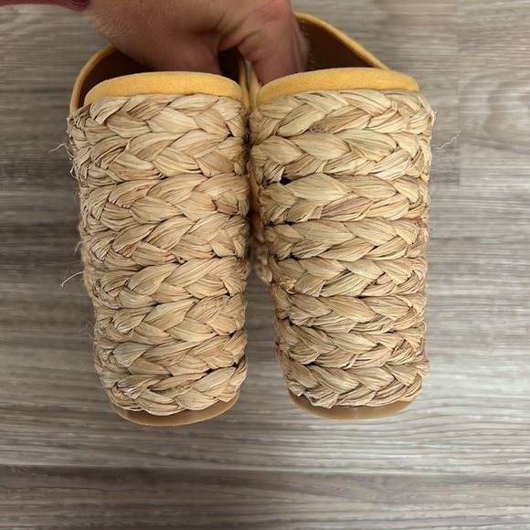 Lulus Ervyn Suede Raffia Platform Slide Sandals - Picture 8 of 9